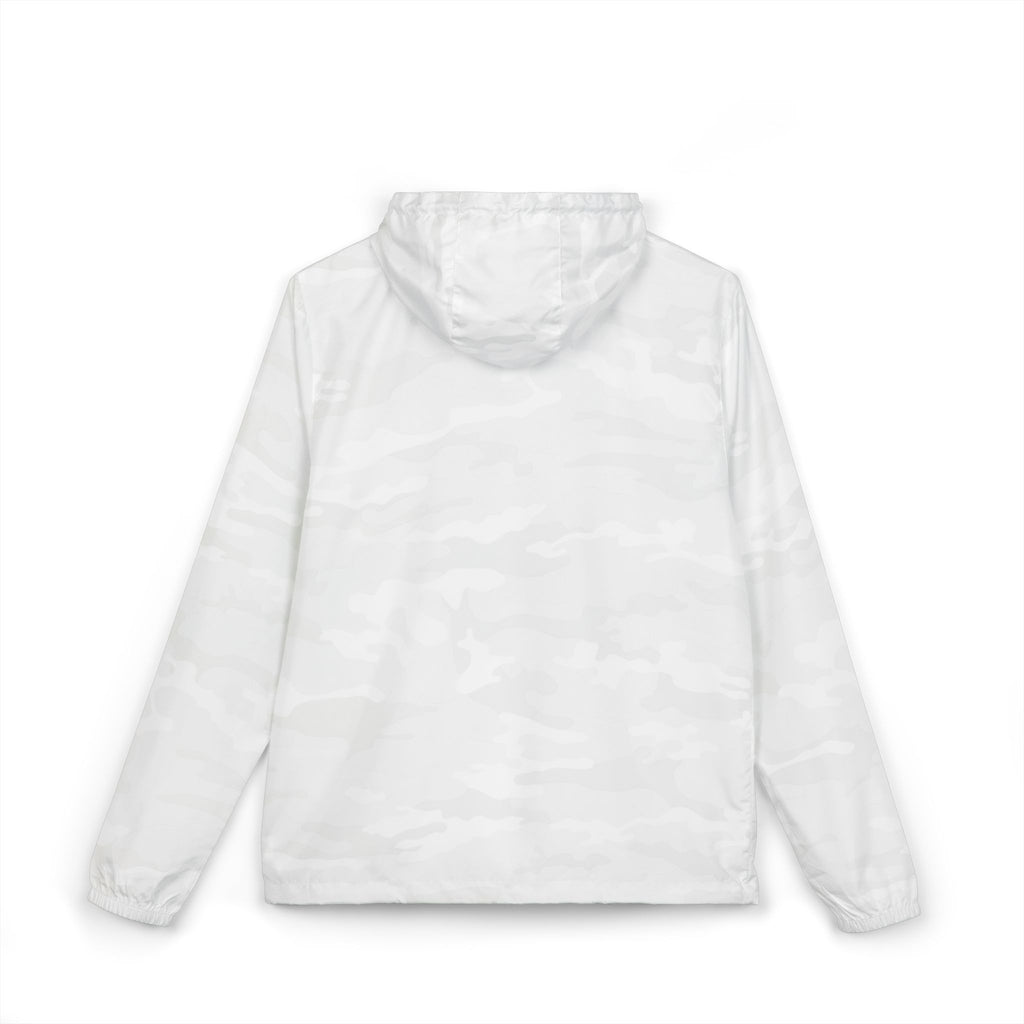 Windbreaker Jacket — Minimal 'Love Is Worth It' White Zip Hoodie-Style Windbreaker